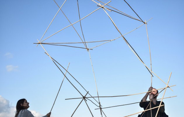 Bamboo building