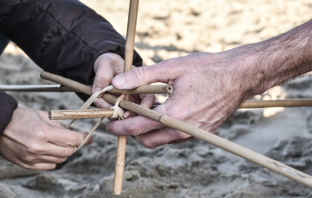 Bamboo building